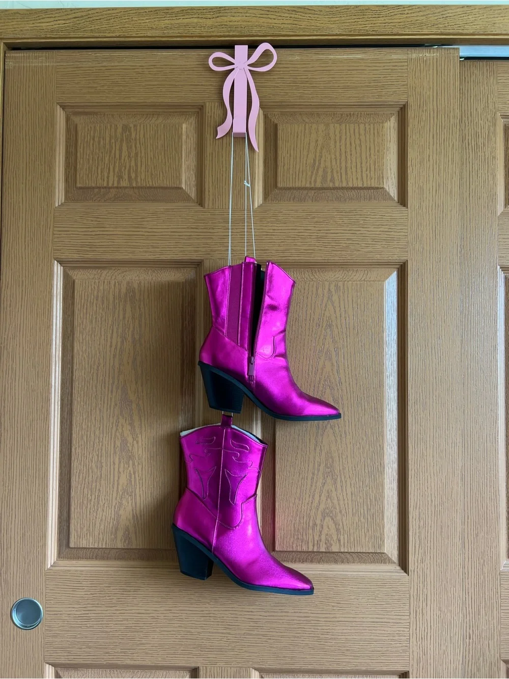 torrid Metallic Fuchsia Western Ankle Boots